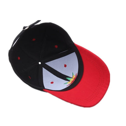 New Fashion Embroidery Maple Leaf White Cap Weed Snapback Hats For Men Women