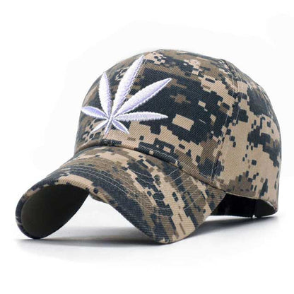 Camouflage Mens Baseball Caps Brand Engravings Weed Snapback Hats For Women Swag Hip Hop Casquette Casual Outdoor Sport Bone