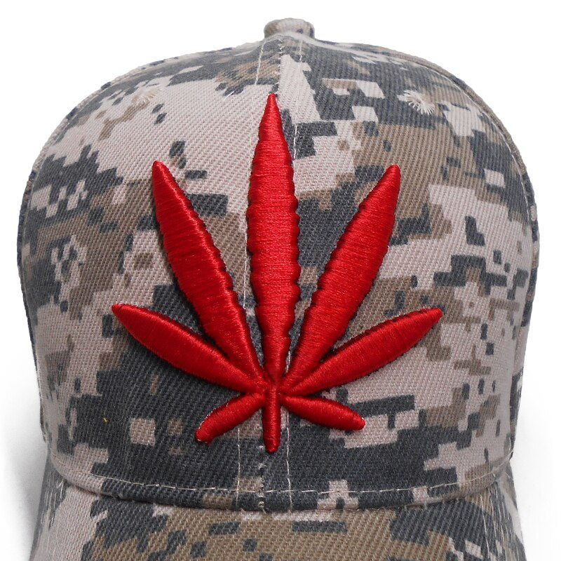 3D Embroidery Weed Baseball Caps 2019 Snapback Hat For Men Women Breathable Mesh Camouflage Dad Hat Casual Cap Truck Hats