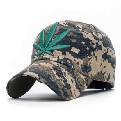 Camouflage Mens Baseball Caps Brand Engravings Weed Snapback Hats For Women Swag Hip Hop Casquette Casual Outdoor Sport Bone