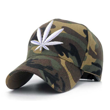 Camouflage Mens Baseball Caps Brand Engravings Weed Snapback Hats For Women Swag Hip Hop Casquette Casual Outdoor Sport Bone