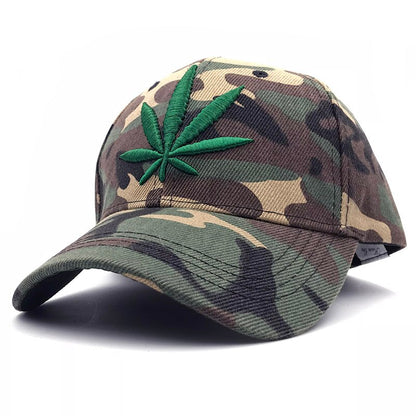 Camouflage Mens Maple leaf Baseball Caps Brand Engravings weed Snapback Hats For Women Swag Hip Hop Casquette Outdoor Sport Bone