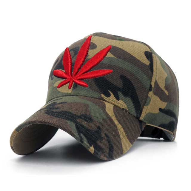 Camouflage Mens Baseball Caps Brand Engravings Weed Snapback Hats For Women Swag Hip Hop Casquette Casual Outdoor Sport Bone