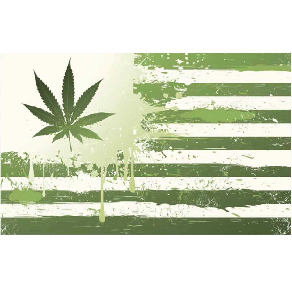 Digital Printed Marijuana Flag_2