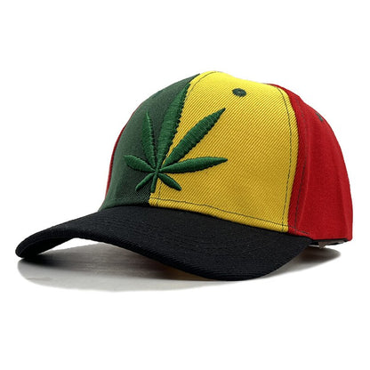 New Cotton Fashion Embroidery Maple Leaf Cap Snapback Hats For Men Women Cotton Swag Hip Hop Fitted Weed Baseball Caps