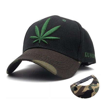 Camouflage Mens Maple leaf Baseball Caps Brand Engravings weed Dad Hats For Women Swag Hip Hop Snapback Cap Outdoor Sport Bone