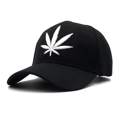 New Cotton Fashion Embroidery Maple Leaf Cap Snapback Hats For Men Women Cotton Swag Hip Hop Fitted Weed Baseball Caps