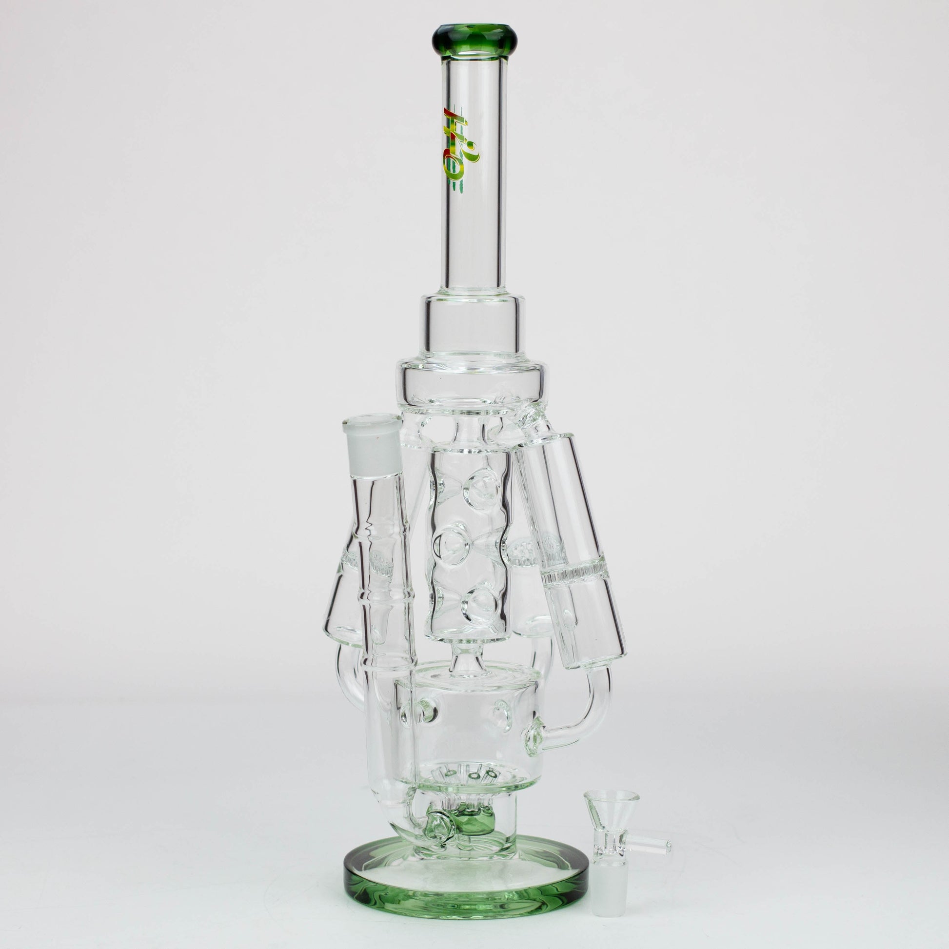 17" H2O Three Honeycomb silnders glass water recycle bong [H2O-25]_11