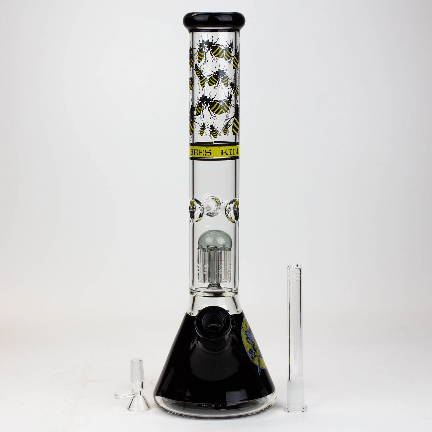 PROTECT YA NECK-15.5" 7 mm tree arm percolator glass bong [Killa Bees]_2