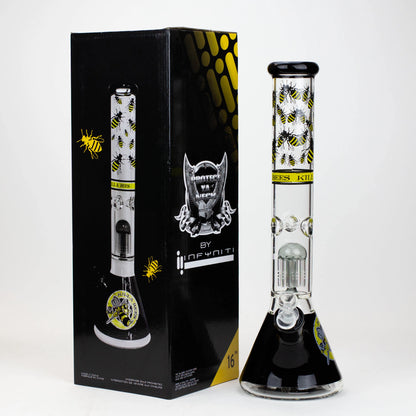 PROTECT YA NECK-15.5" 7 mm tree arm percolator glass bong [Killa Bees]_3