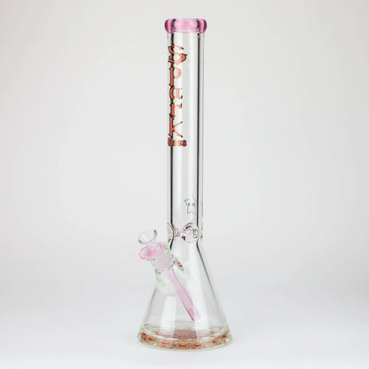 18" Spark 9 mm glass water bong with thick base_9