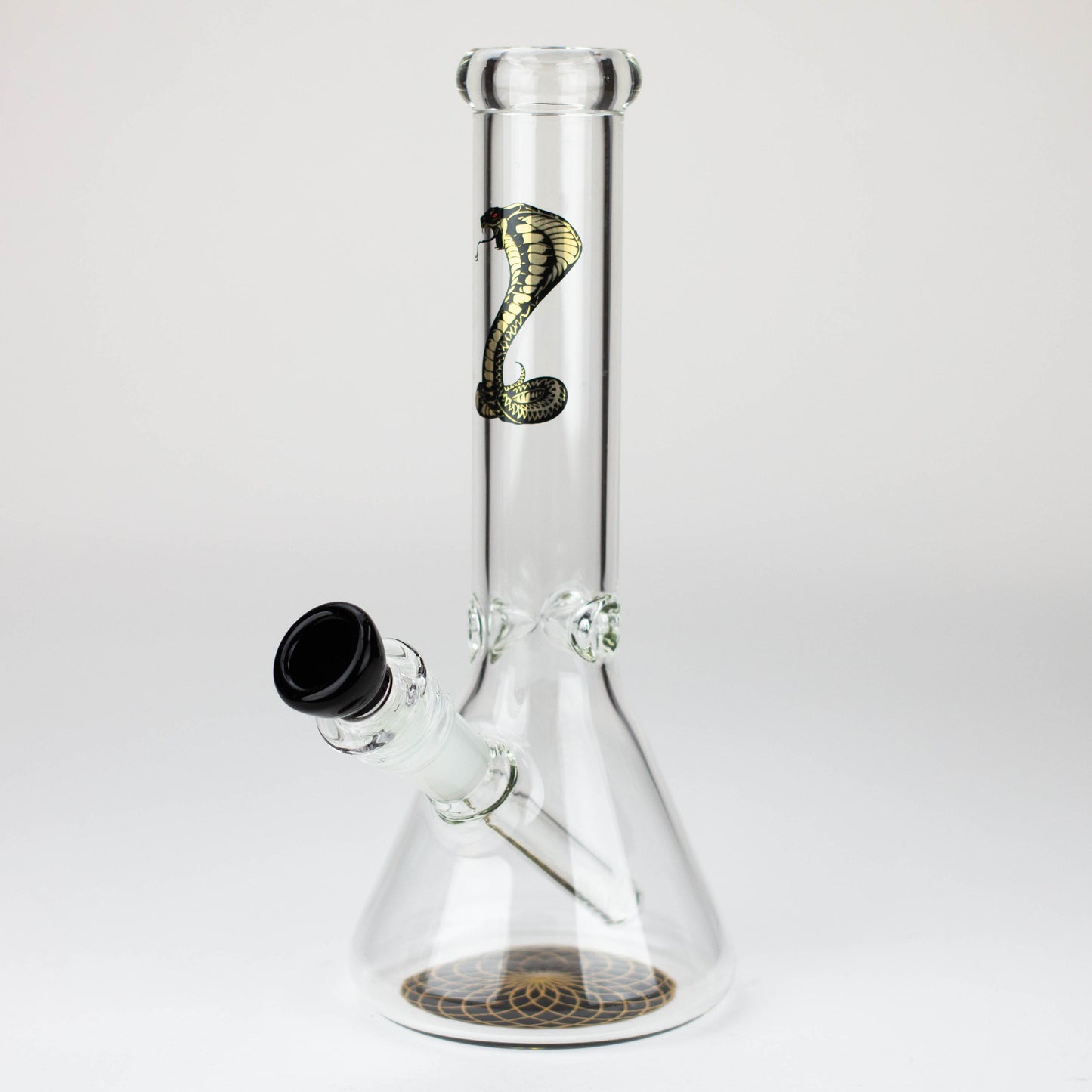 9.5" Gold Cobra beaker glass water bong (Wide)_6