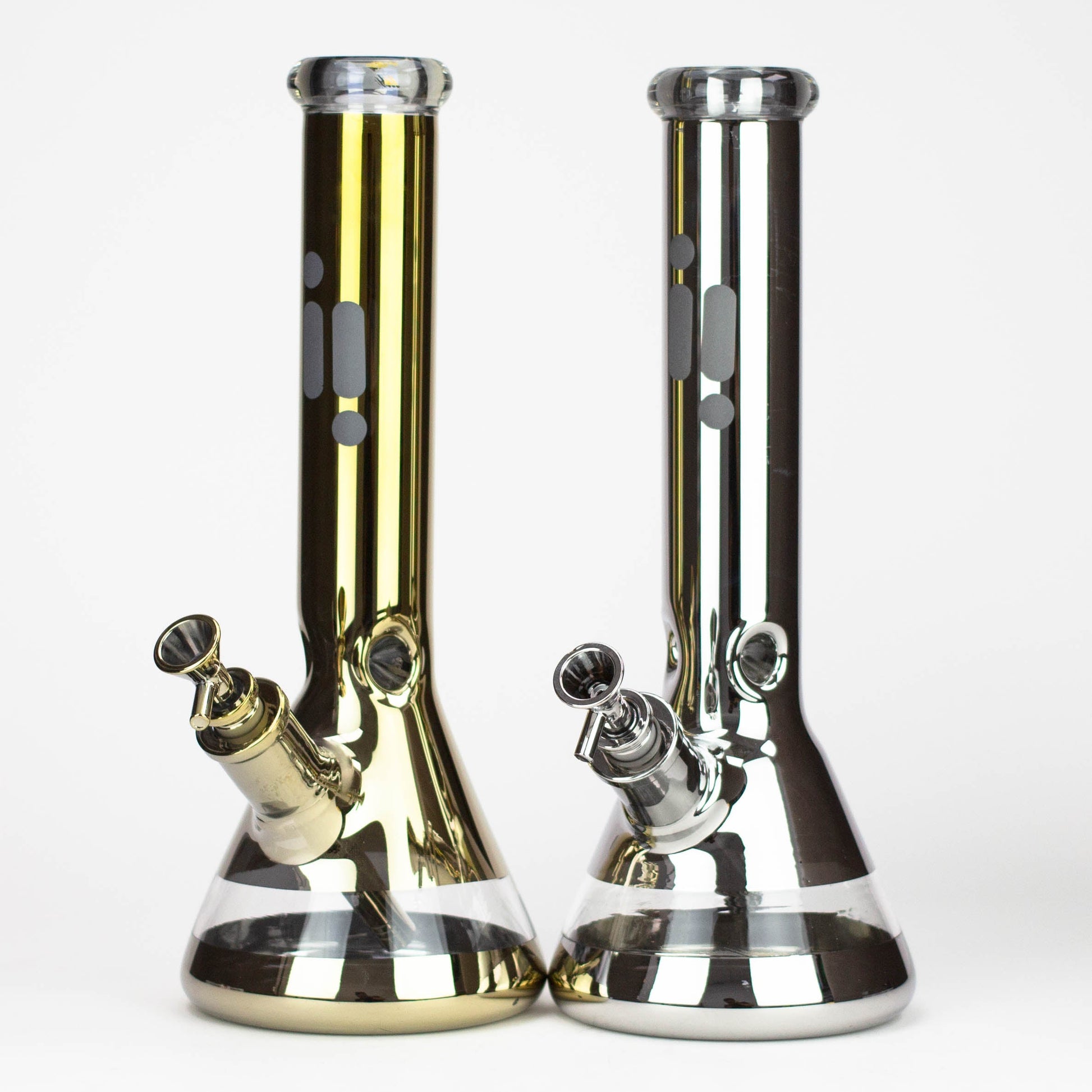 13.5" Infyniti 7 mm metallic classic beaker bong_0