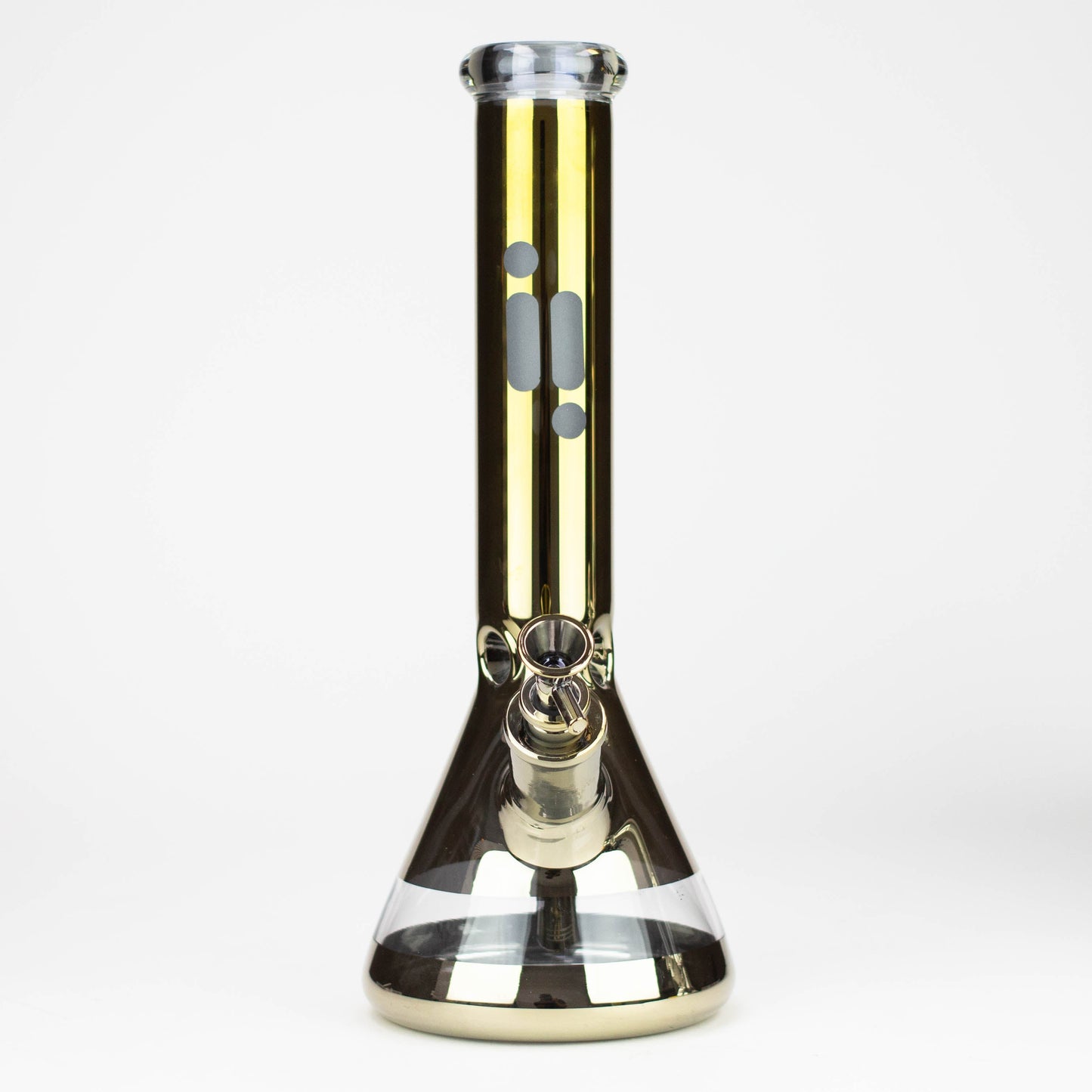 13.5" Infyniti 7 mm metallic classic beaker bong_9