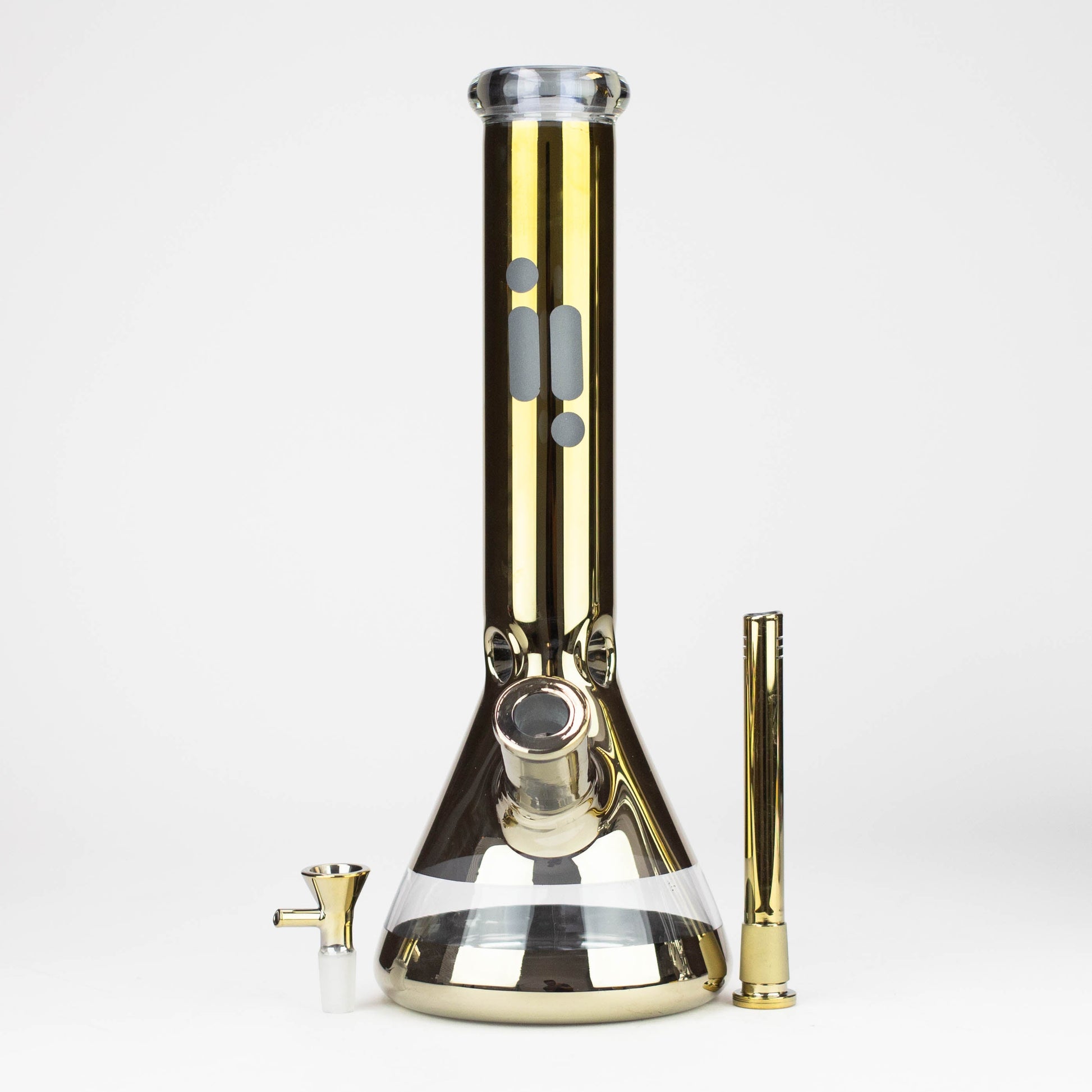 13.5" Infyniti 7 mm metallic classic beaker bong_2