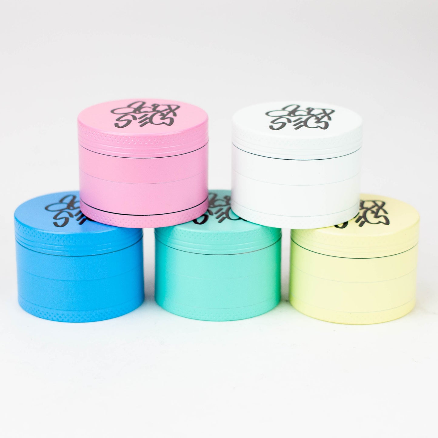 Acid Secs 4 parts 50mm Glow-in-the-Dark metal herb grinder_0