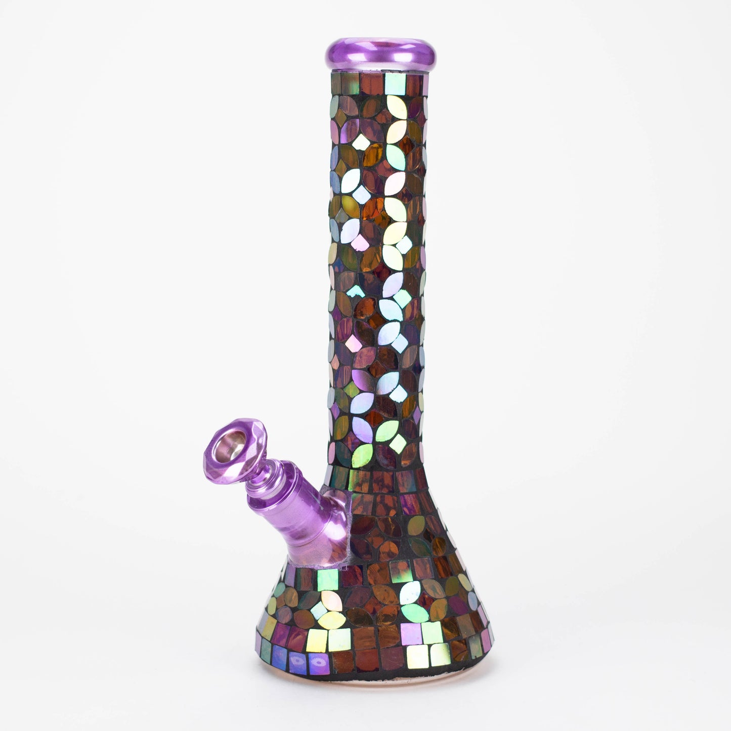 14" Mosaic 9mm glass beaker bong with tree arm percolator [MSAK-2]_2