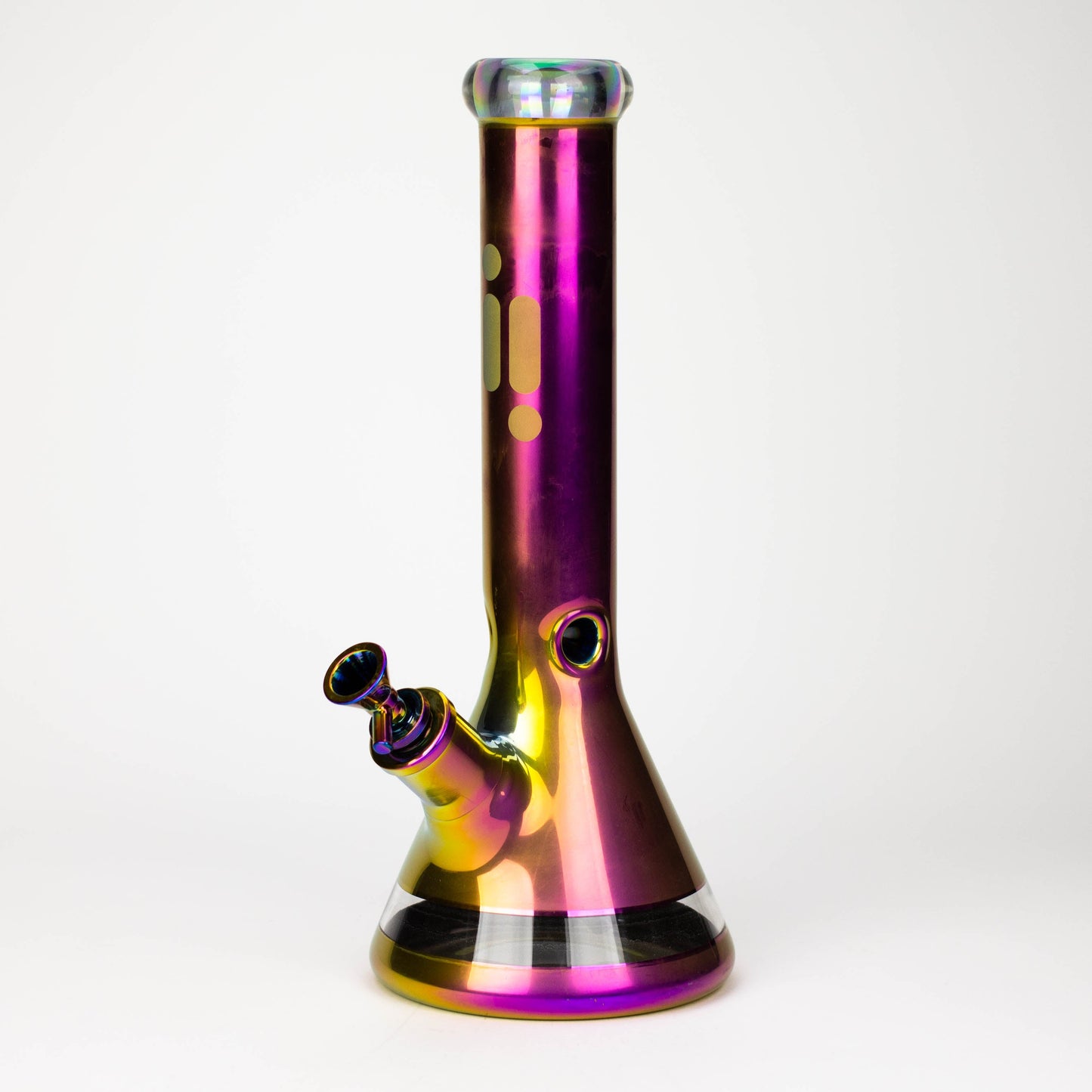 13.5" Infyniti 7 mm metallic classic beaker bong_5