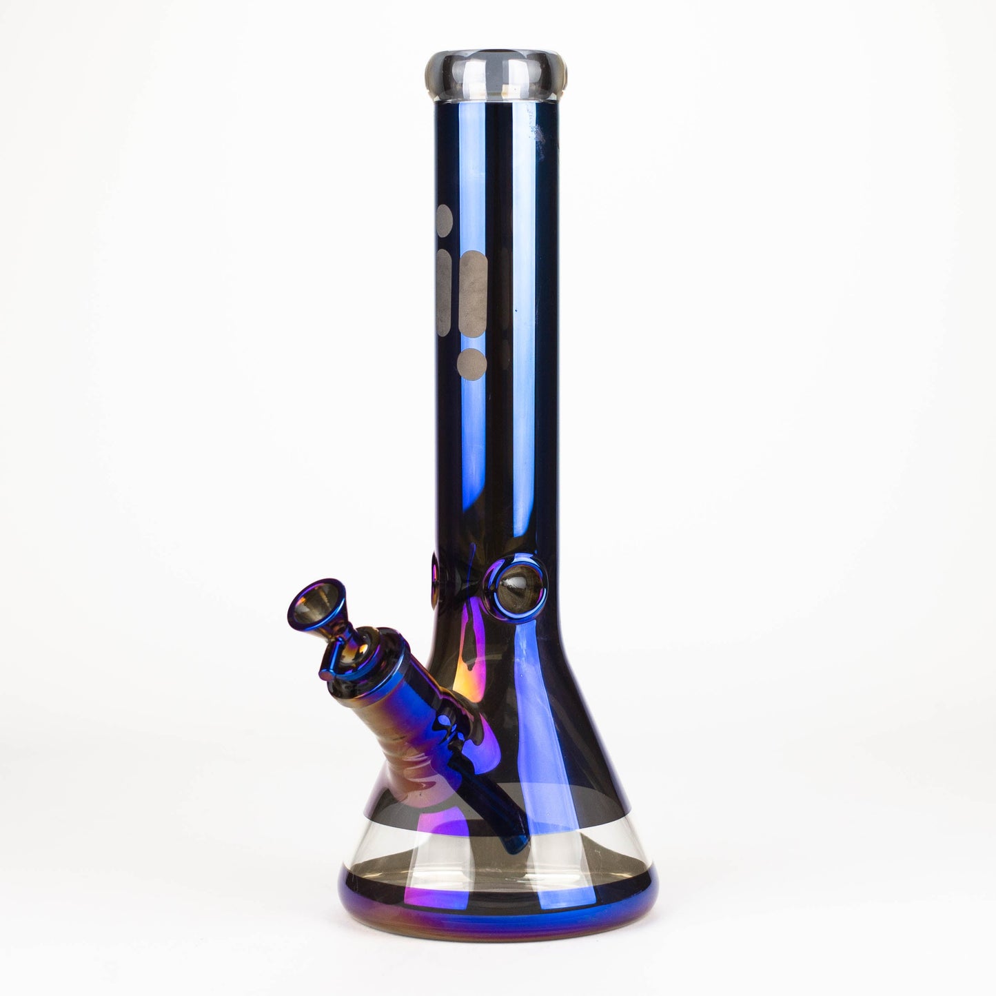 13.5" Infyniti 7 mm metallic classic beaker bong_6