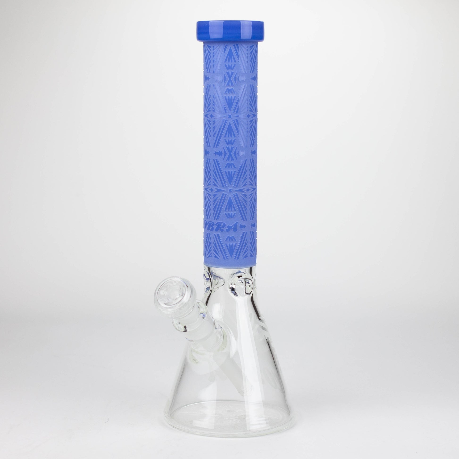 COBRA | 14" sandblasted geometric graphic 7 mm glass bong [YK08]_9