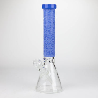 COBRA | 14" sandblasted geometric graphic 7 mm glass bong [YK08]_9