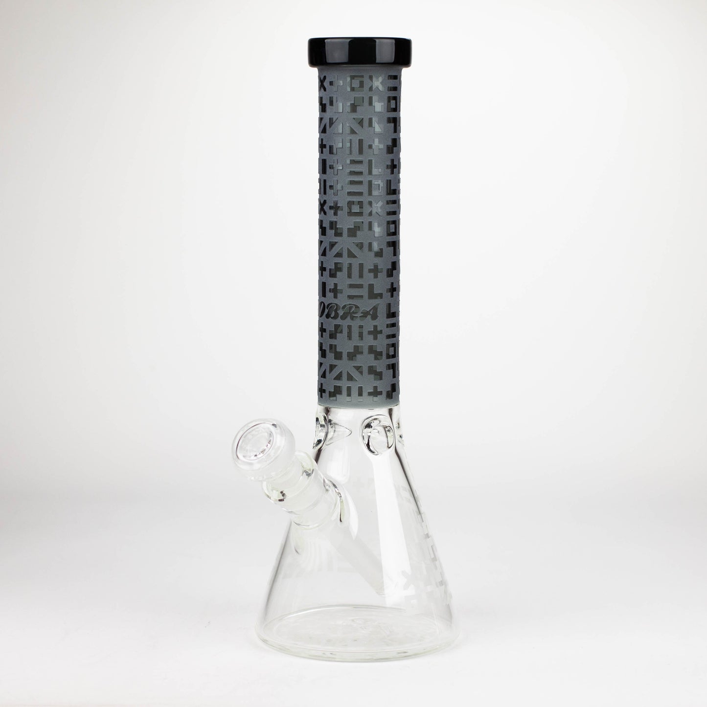 COBRA | 14" sandblasted geometric graphic 7 mm glass bong [YY02]_9