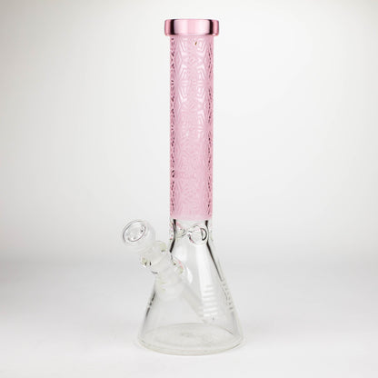 COBRA | 14" sandblasted geometric graphic 7 mm glass bong [YY01]_8