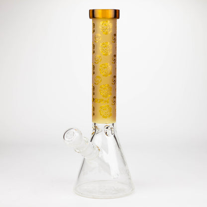 COBRA | 14" sandblasted geometric graphic 7 mm glass bong [YK07]_10