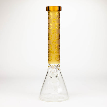 COBRA | 14" sandblasted geometric graphic 7 mm glass bong [YK07]_13