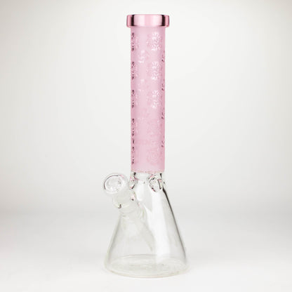 COBRA | 14" sandblasted geometric graphic 7 mm glass bong [YK07]_8