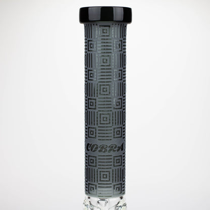 COBRA | 14" sandblasted geometric graphic 7 mm glass bong [YK06]_12