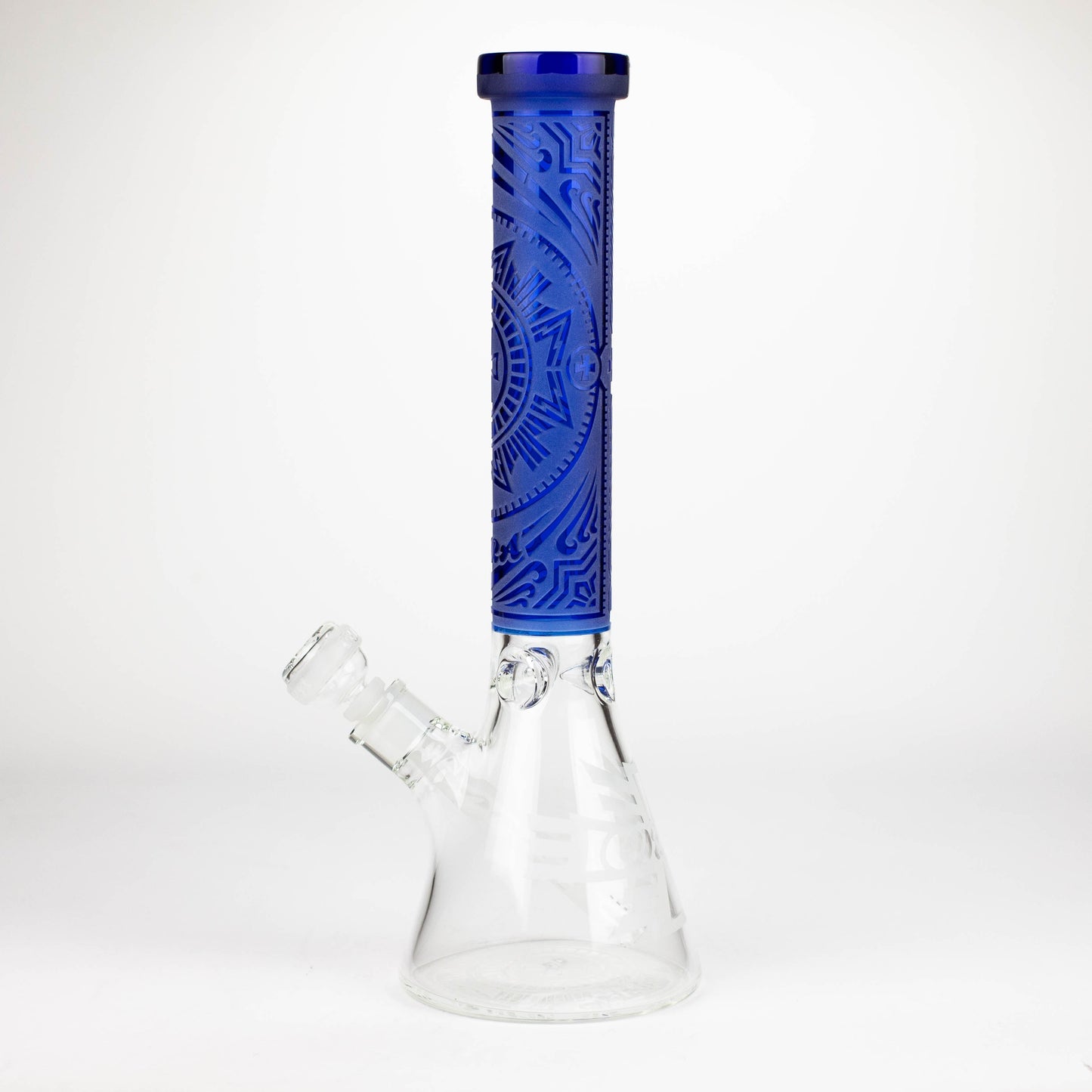 COBRA | 14" sandblasted geometric graphic 7 mm glass bong [YY03]_12