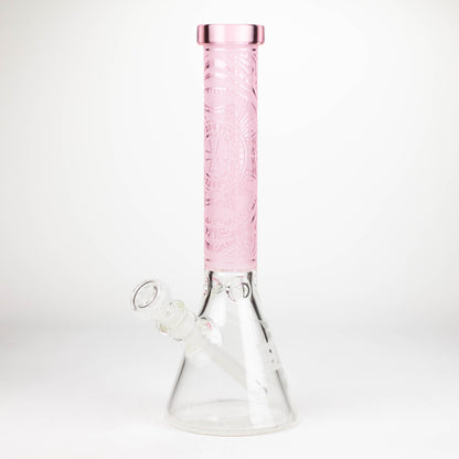 COBRA | 14" sandblasted geometric graphic 7 mm glass bong [YY03]_8