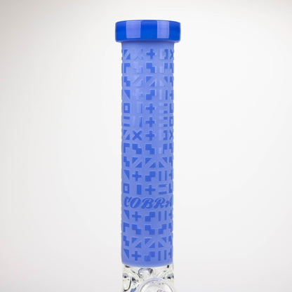 COBRA | 14" sandblasted geometric graphic 7 mm glass bong [YY02]_14