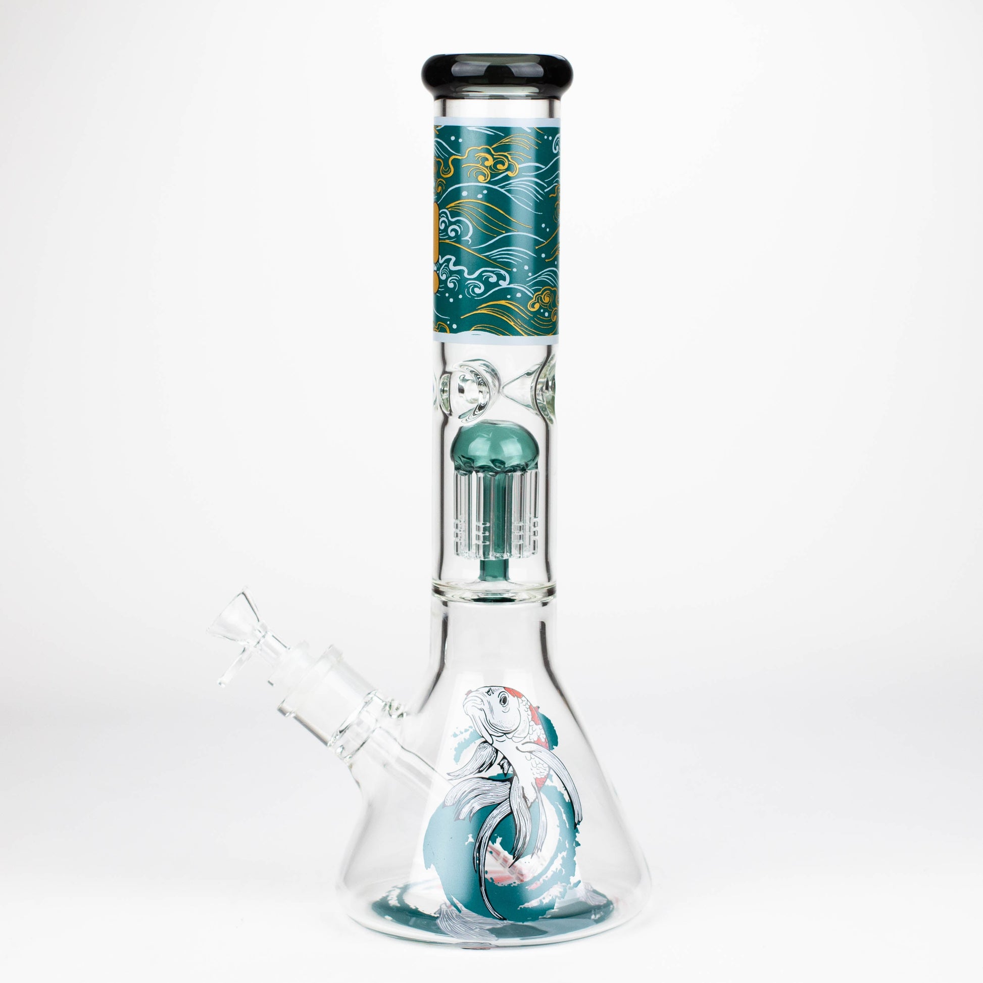 Infyniti | Untamed 14" 7 mm classic beaker water bong - Koi Fish [GP2021]_4