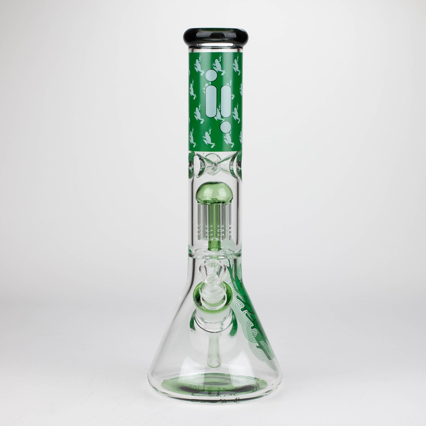 Infyniti | Untamed 14" 7 mm classic beaker water bong - Green Frog [GP2015]_5