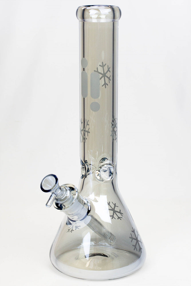 14" Infyniti Snowflake 7 mm metallic glass water bong_17