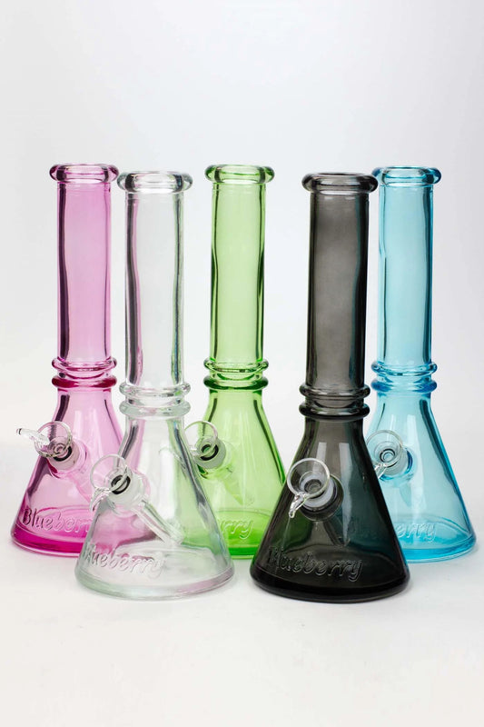 10" colored soft glass water bong_0