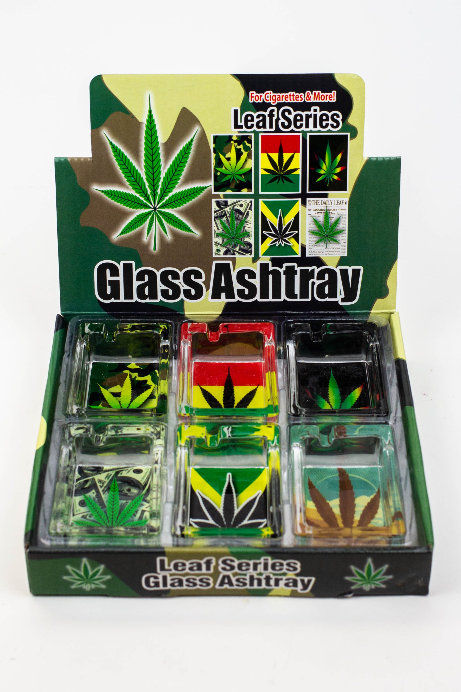 Rectangle glass ashtray Box of 6_1