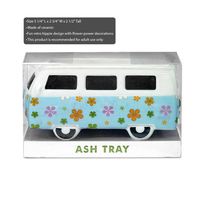 VINTAGE BUS ASHTRAY- FLOWER POWER DESIGN_1