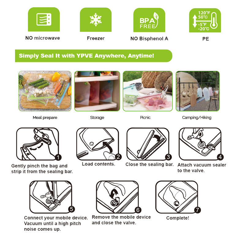 YPVE | Reusable Phone-Power Vacuum Sealer Start Kit_3