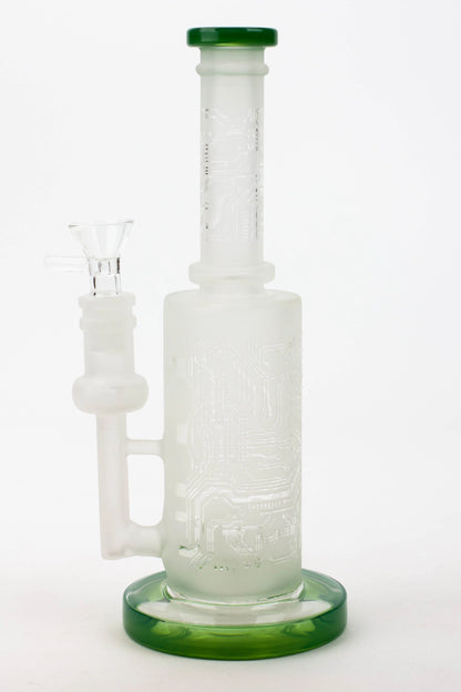 9.5" Sandblasting glass water bong with tire diffuser [Q14]_1