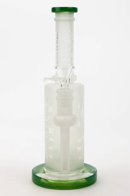 9.5" Sandblasting glass water bong with tire diffuser [Q14]_6