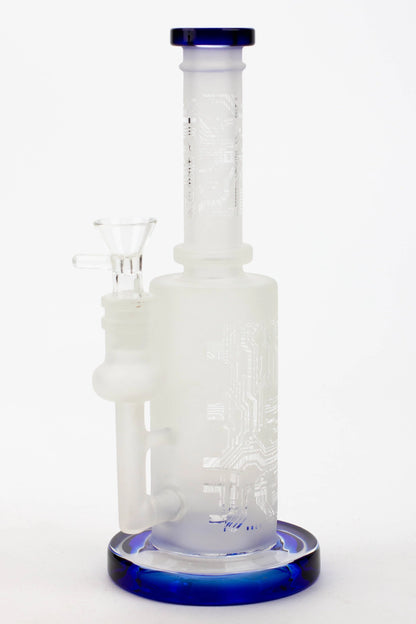 9.5" Sandblasting glass water bong with tire diffuser [Q14]_3